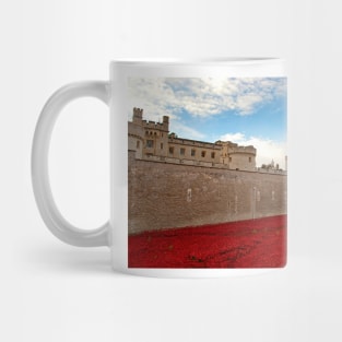 Tower of London Red Poppies UK Mug